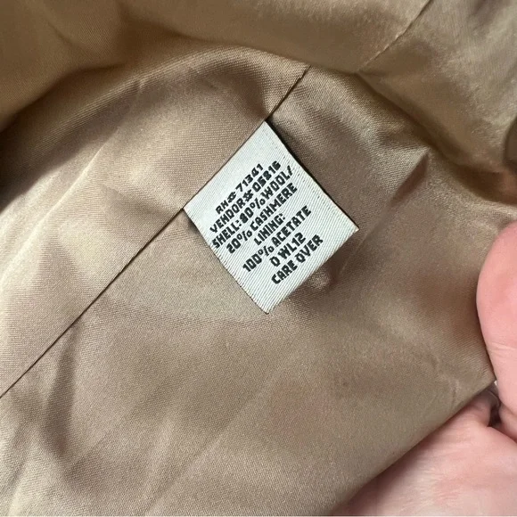 L.L. Bean Vintage Wool Cashmere Herringbone Blazer, Size 8R - Picture 6 of 8